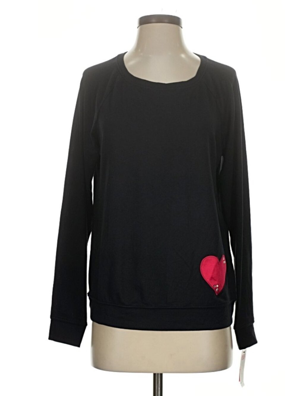 Lightweight Heart Sweatshirt Top WHIMSICAL CUTE FEMININE NEW NWT